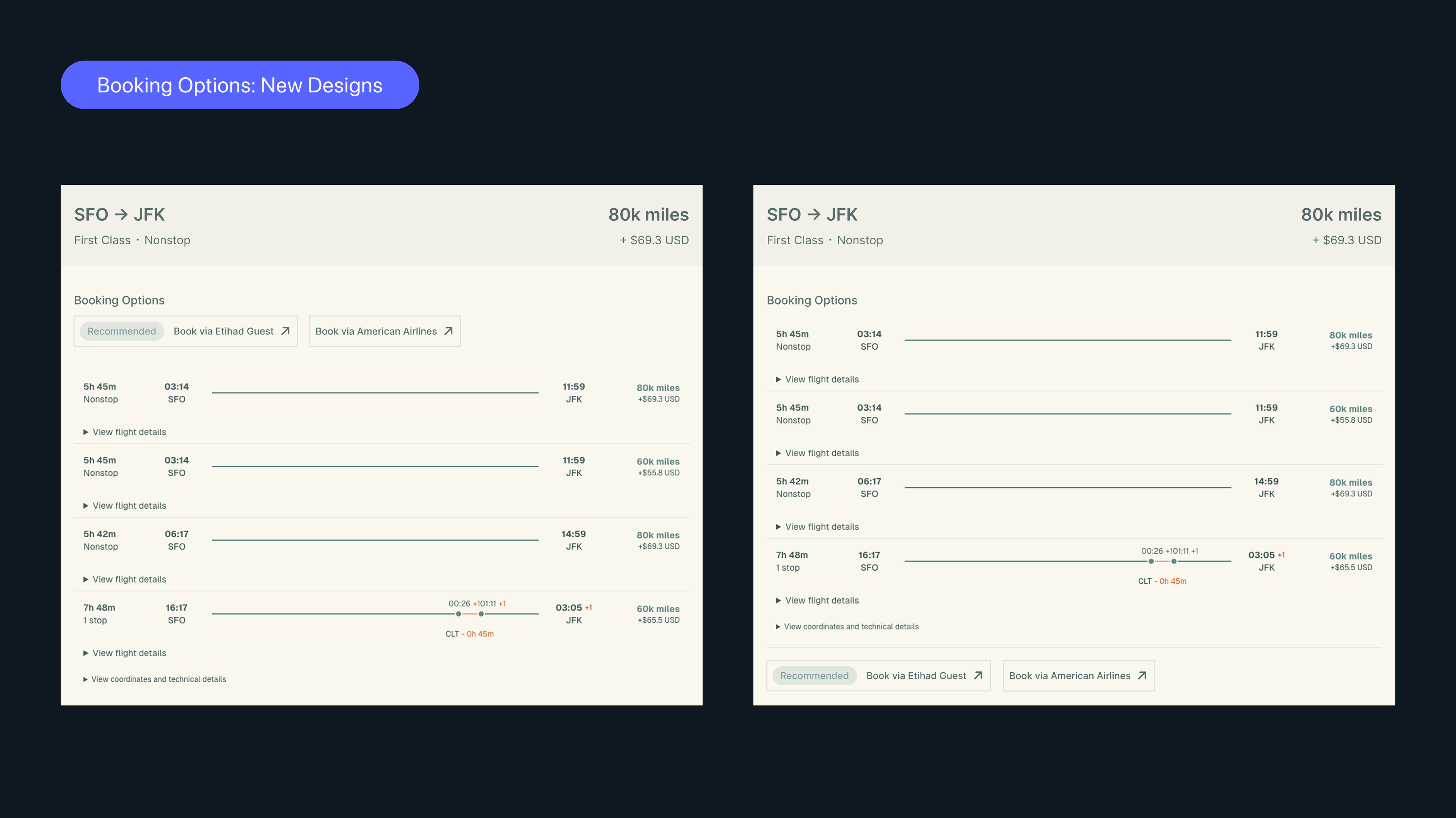 Slide introducing a new booking-experience concept.